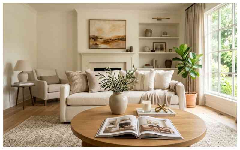 House Beautiful subscription and home design magazine in a stylish living room (1)